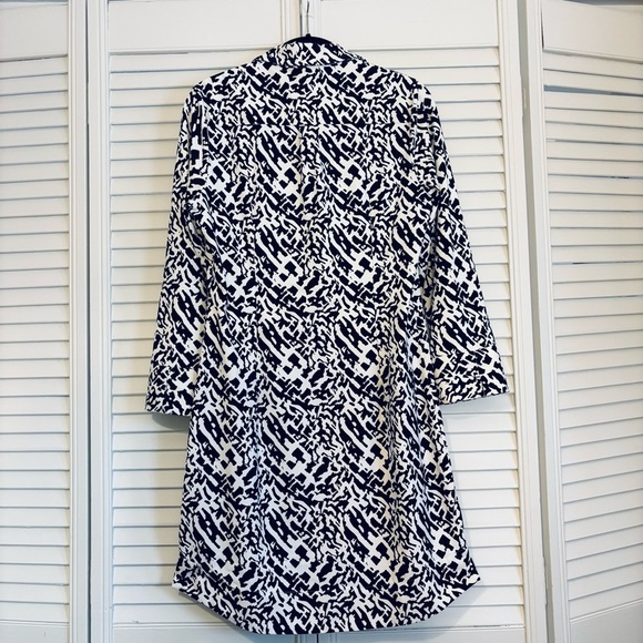 Ellie Kai Black and White Patterned Shift Dress Size 6 - Picture 3 of 6